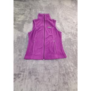 Columbia Vest Sz XS Womens Purple Full Zip Sleeveless Outdoor Women's C20-1